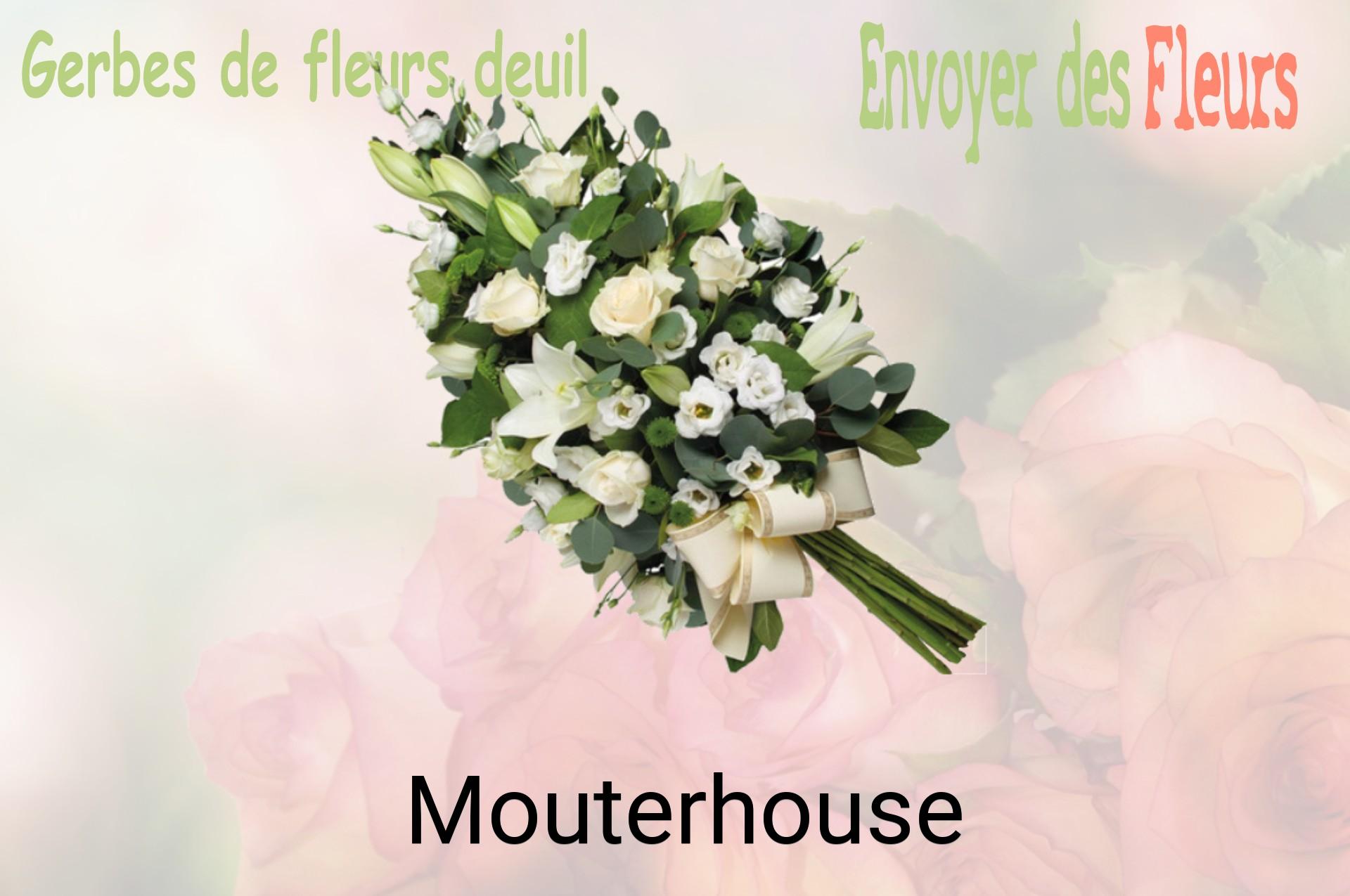 Gerbe de fleurs de deuil livrée à Mouterhouse